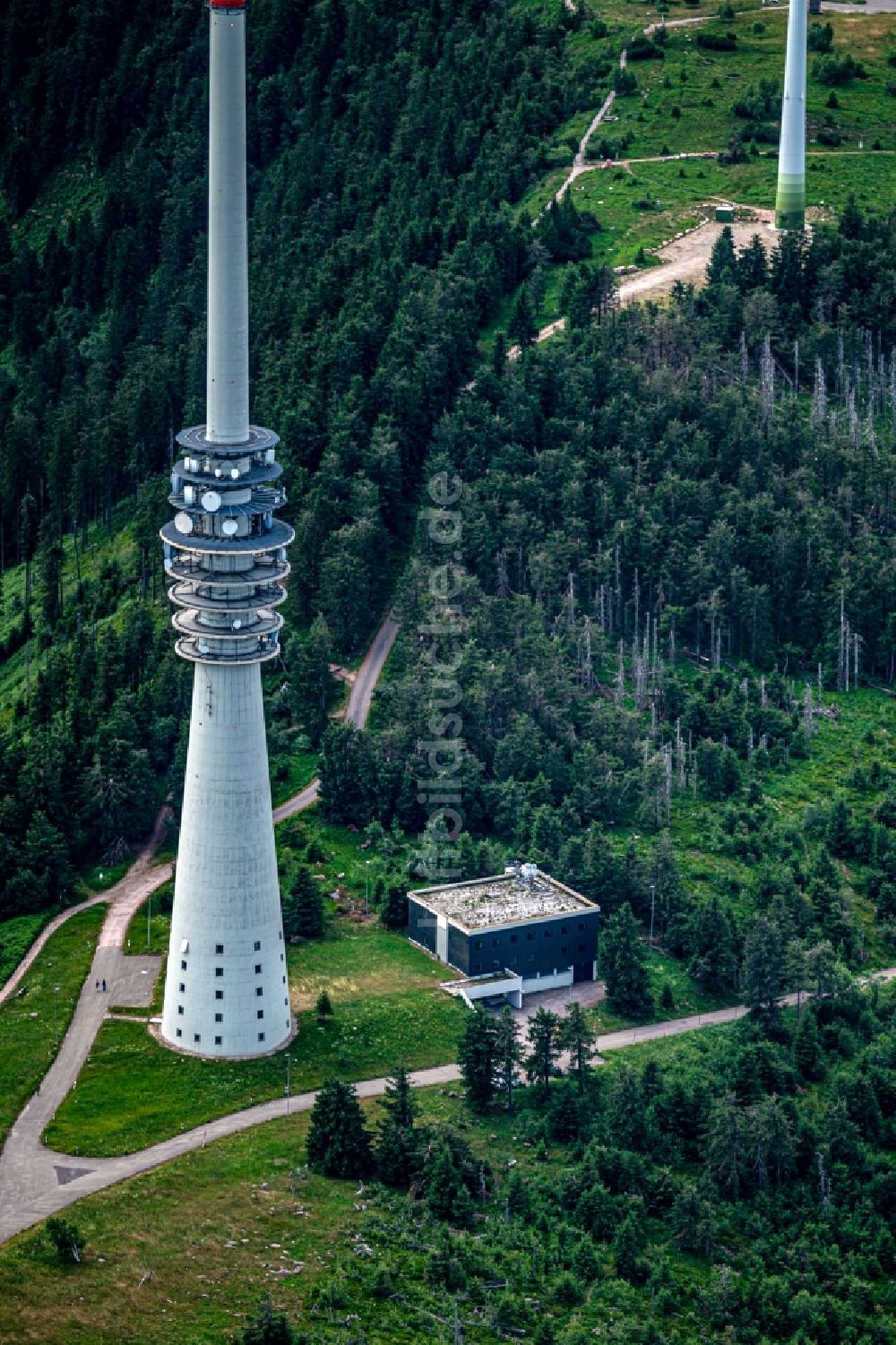 Luftaufnahme Sasbachwalden - Fernmeldeturm und Fernsehturm in Sasbachwalden Hornisgrunde, im Bundesland Baden-Württemberg, Deutschland