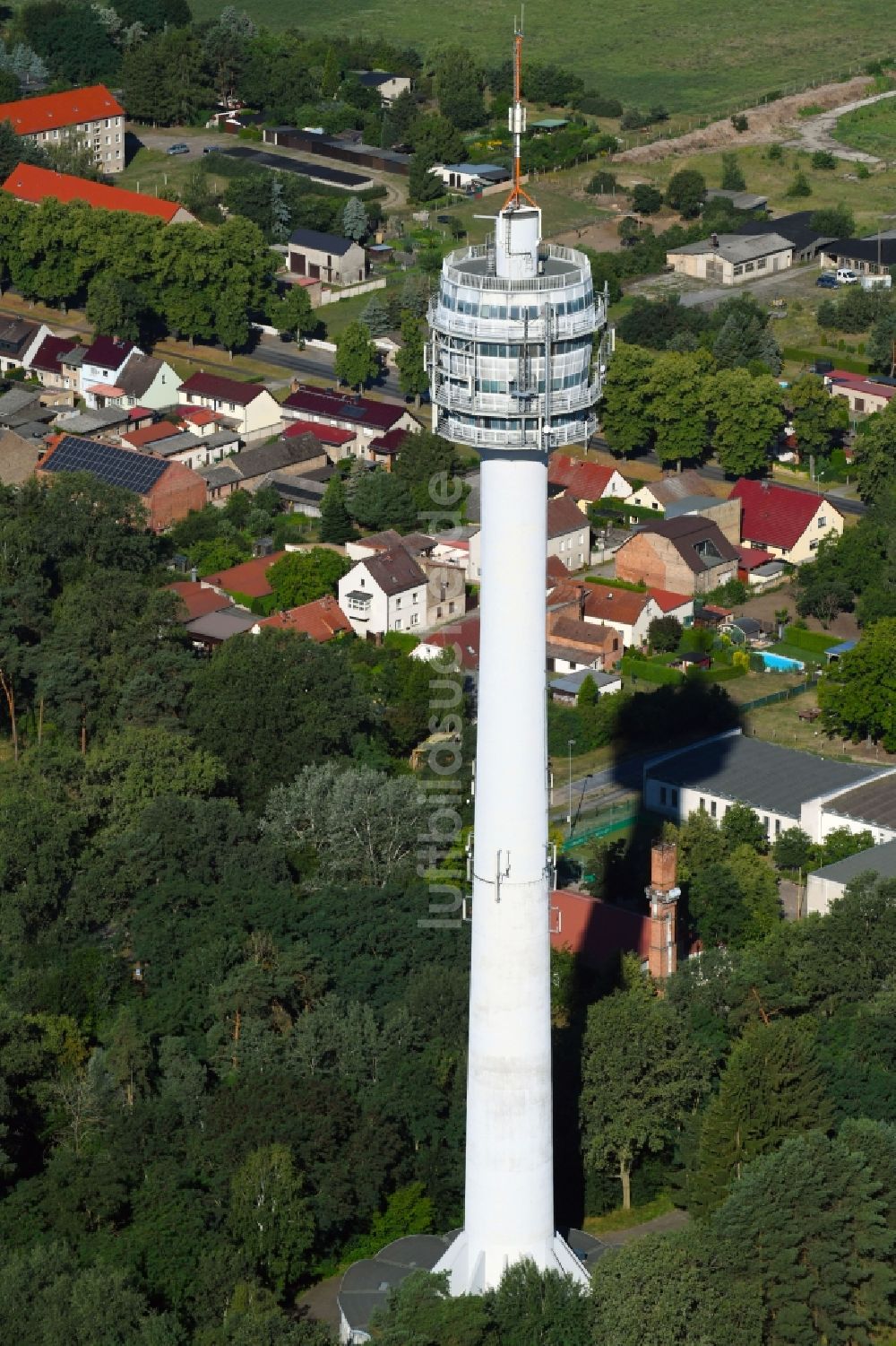 Luftbild Schönwalde-Glien - Fernmeldeturm und Fernsehturm in Schönwalde-Glien im Bundesland Brandenburg, Deutschland