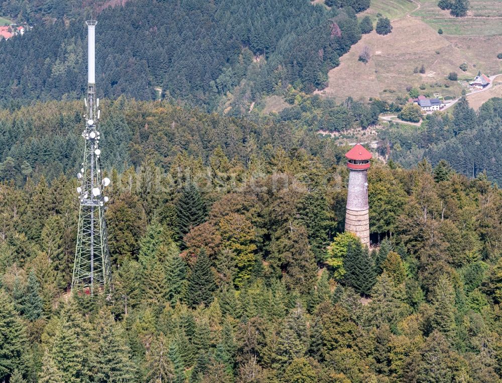Luftaufnahme Schopfheim - Fernmeldeturm und Fernsehturm in Schopfheim im Bundesland Baden-Württemberg, Deutschland
