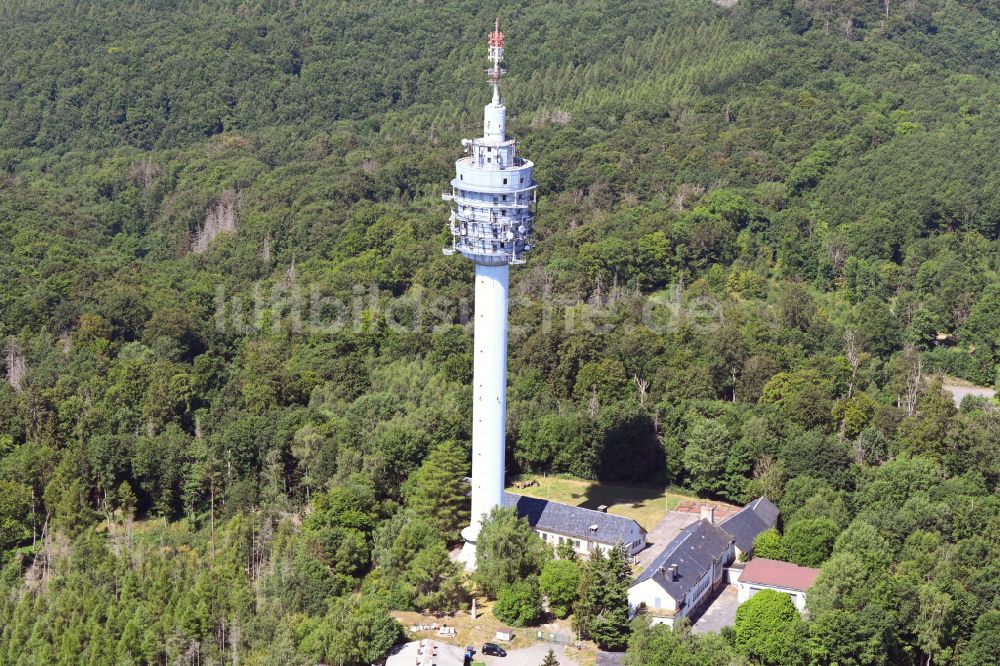 Luftbild Steinthaleben - Fernmeldeturm und Fernsehturm in Steinthaleben im Bundesland Thüringen, Deutschland