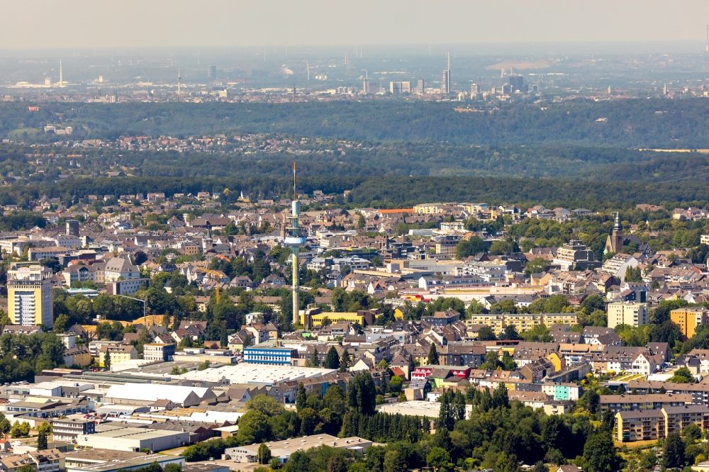 Luftaufnahme Velbert - Fernmeldeturm und Fernsehturm in Velbert im Bundesland Nordrhein-Westfalen, Deutschland