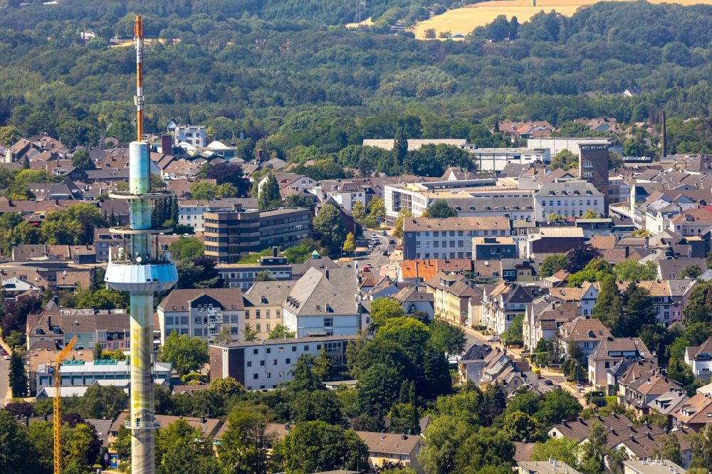 Luftaufnahme Velbert - Fernmeldeturm und Fernsehturm in Velbert im Bundesland Nordrhein-Westfalen, Deutschland