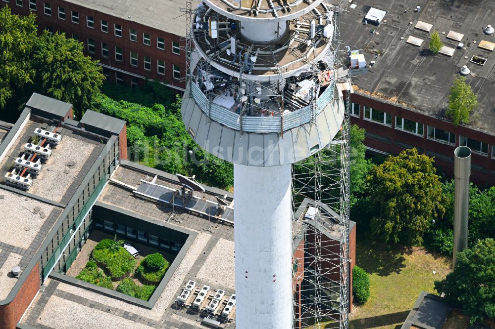 Bochum von oben - Fernmeldeturm und Grundnetzsender in Bochum im Bundesland Nordrhein-Westfalen, Deutschland