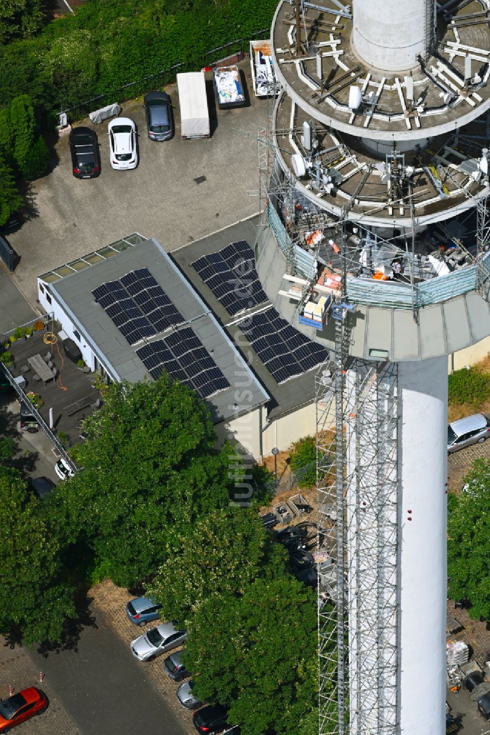 Luftaufnahme Bochum - Fernmeldeturm und Grundnetzsender in Bochum im Bundesland Nordrhein-Westfalen, Deutschland