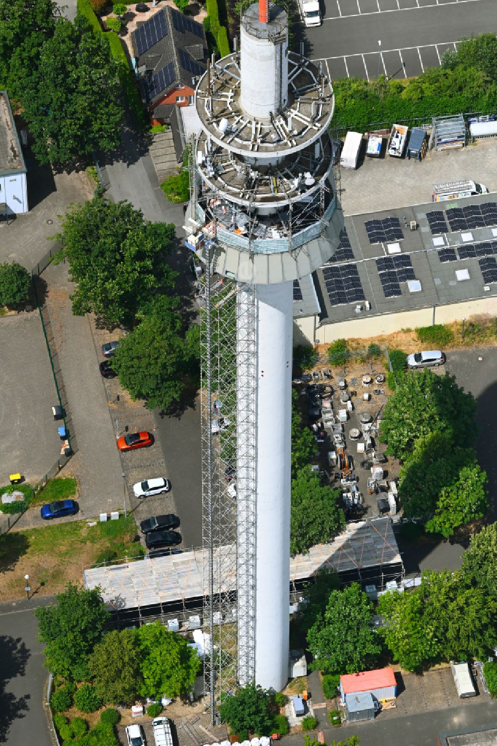 Bochum von oben - Fernmeldeturm und Grundnetzsender in Bochum im Bundesland Nordrhein-Westfalen, Deutschland