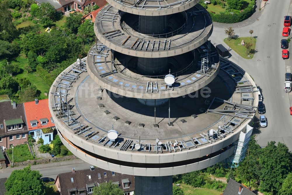 Luftaufnahme Kiel - Fernmeldeturm im Vieburger Gehölz in Kiel im Bundesland Schleswig-Holstein