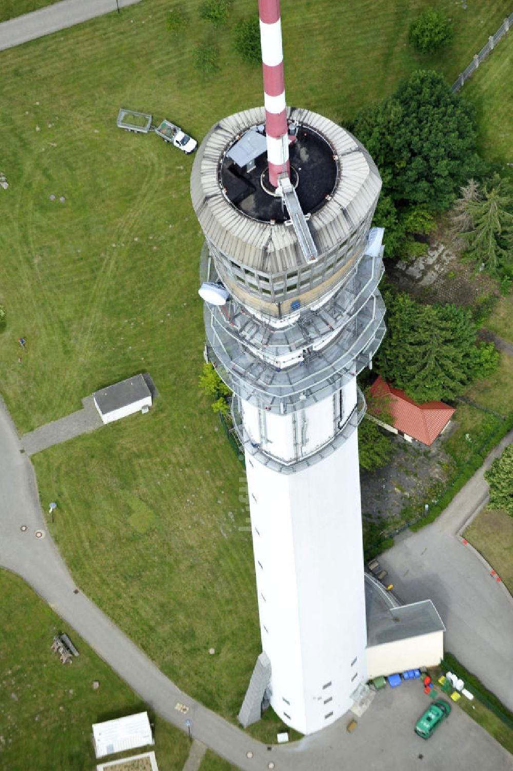 Luftaufnahme Schwerin - Fernsehturm Schwerin