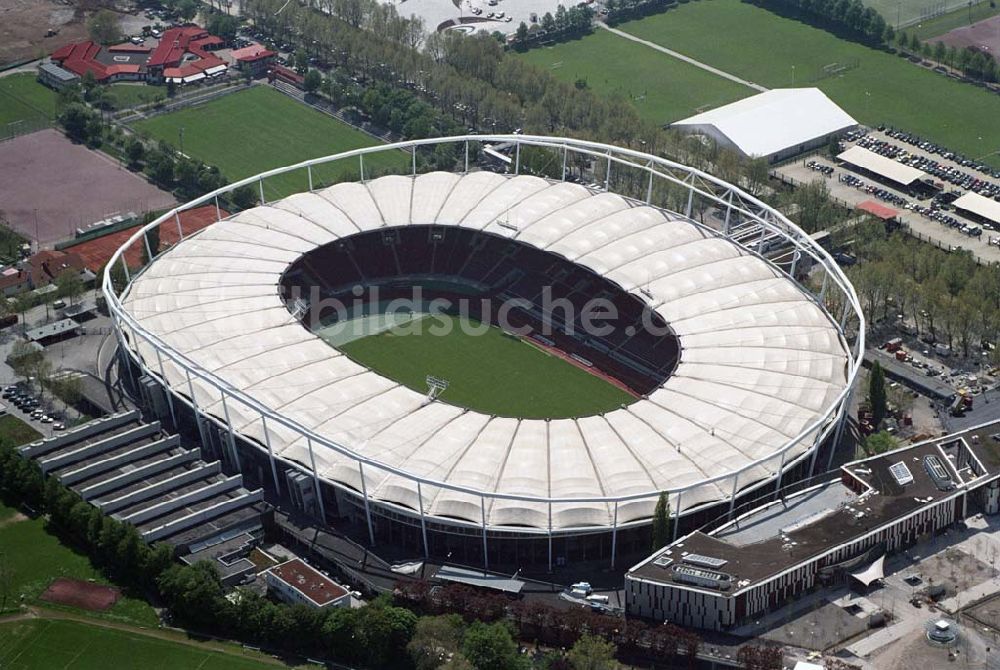 Stuttgart von oben - Fertiges Gottlieb-Daimler-Stadion in Stuttgart