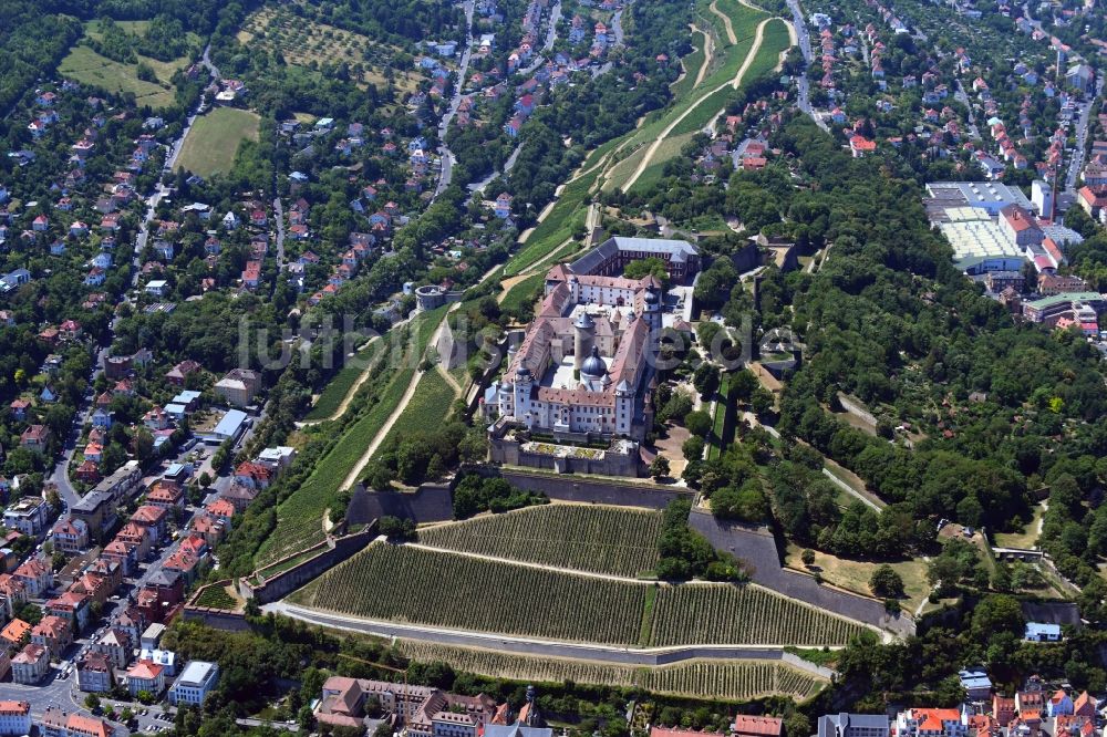 Luftaufnahme Würzburg - Festung Marienberg in Würzburg im Bundesland Bayern