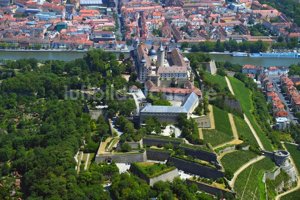 Luftaufnahme Würzburg - Festung Marienberg in Würzburg im Bundesland Bayern