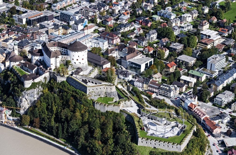 Kufstein aus der Vogelperspektive: Festungsanlage Festung Kufstein in Kufstein in Tirol, Österreich