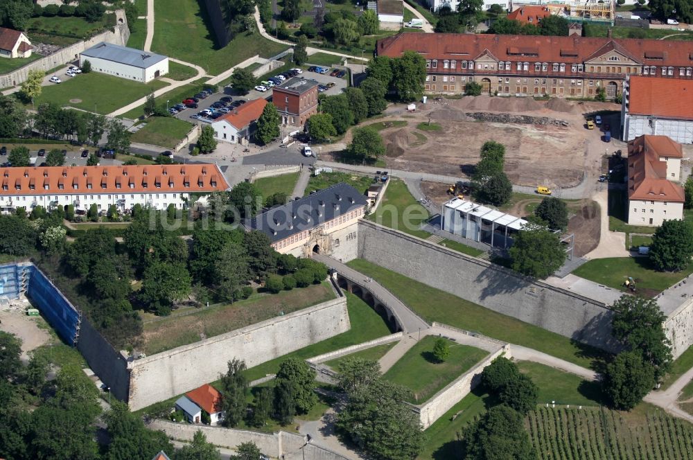 Erfurt von oben - Festungsanlage Zitadelle Petersberg in Erfurt im Bundesland Thüringen, Deutschland