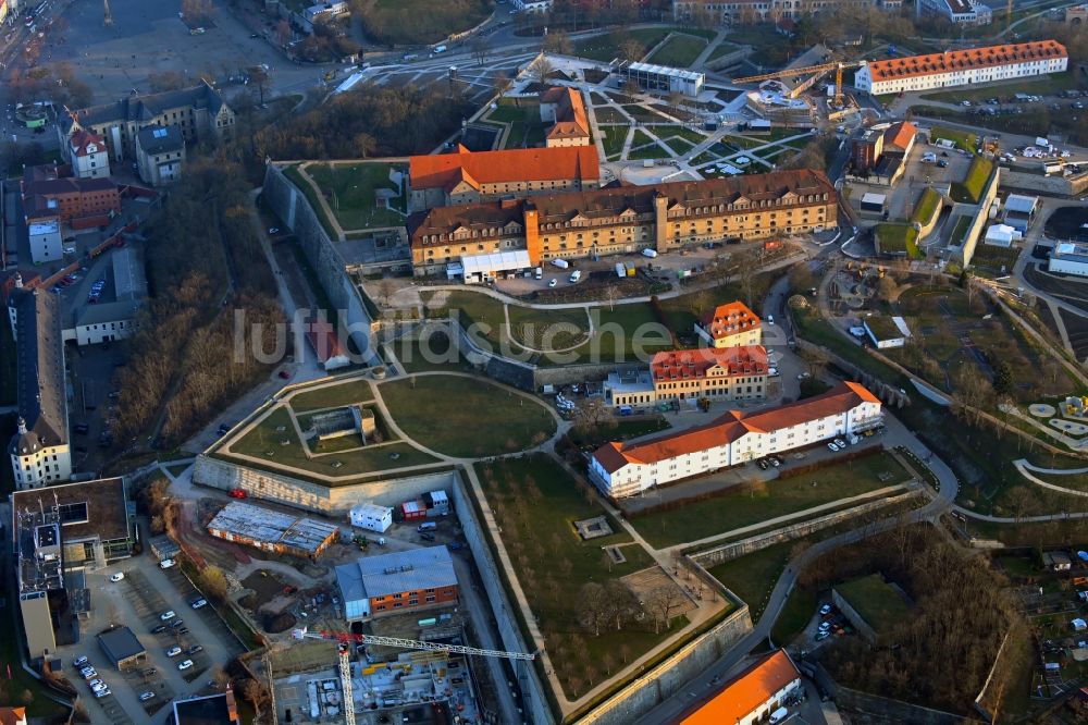 Luftbild Erfurt - Festungsanlage Zitadelle Petersberg in Erfurt im Bundesland Thüringen, Deutschland