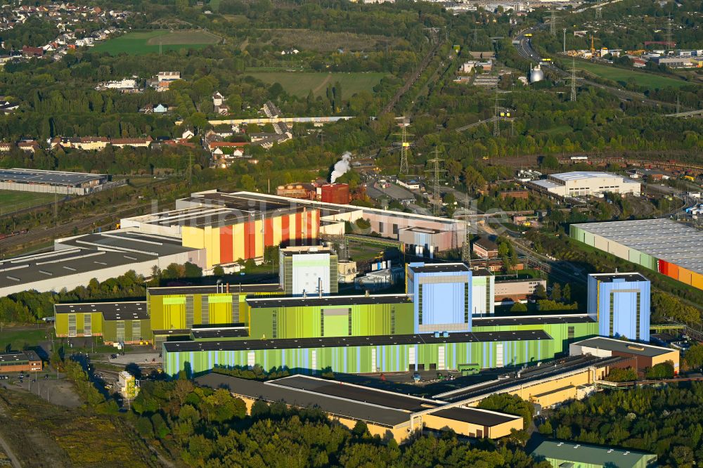 Luftaufnahme Dortmund - Feuerbeschichtungsanlage der thyssenkrupp Steel Europe AG in Dortmund im Bundesland Nordrhein-Westfalen, Deutschland