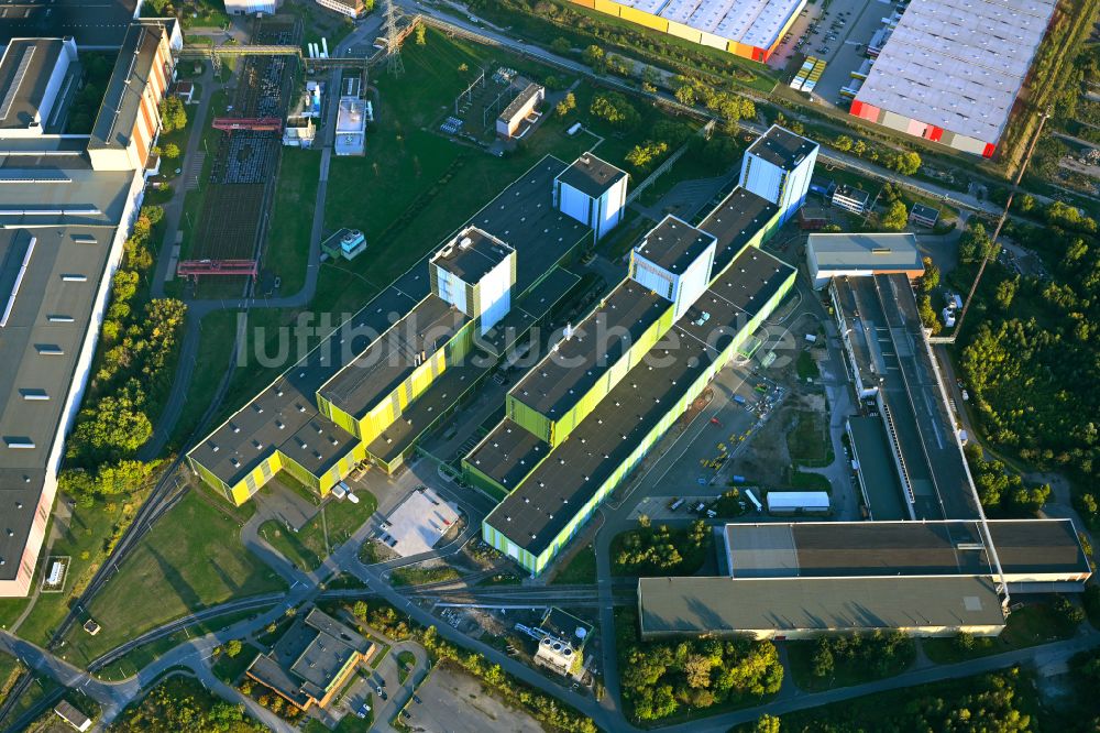 Dortmund von oben - Feuerbeschichtungsanlage der thyssenkrupp Steel Europe AG in Dortmund im Bundesland Nordrhein-Westfalen, Deutschland