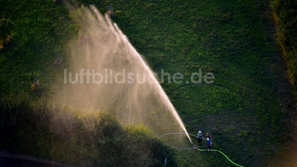 Luftaufnahme Königswinter - Feuerwehrübung in Königswinter im Bundesland Nordrhein-Westfalen, Deutschland