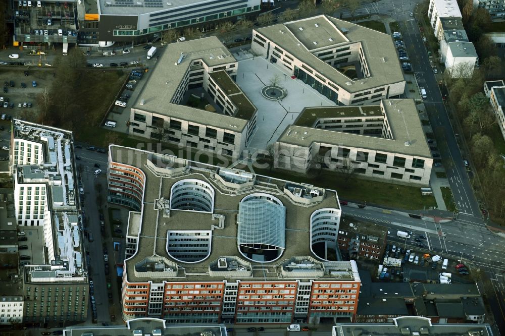 Luftbild Hamburg - Finanz-Center der Sparkasse Hamburg (Haspa), Zentrum für Aus- und Fortbildung und Zentrum für Personaldienste in Hamburg