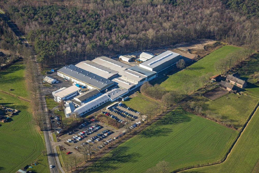 Luftaufnahme Olfen - Firmengelände der NSM Magnettechnik GmbH in Olfen im Bundesland Nordrhein-Westfalen, Deutschland