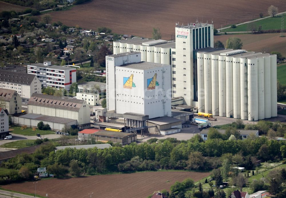Erfurt von oben - Firmengelände der AHG Agrarhandel GmbH Erfurt im Ortsteil Brühlervorstadt in Erfurt im Bundesland Thüringen, Deutschland