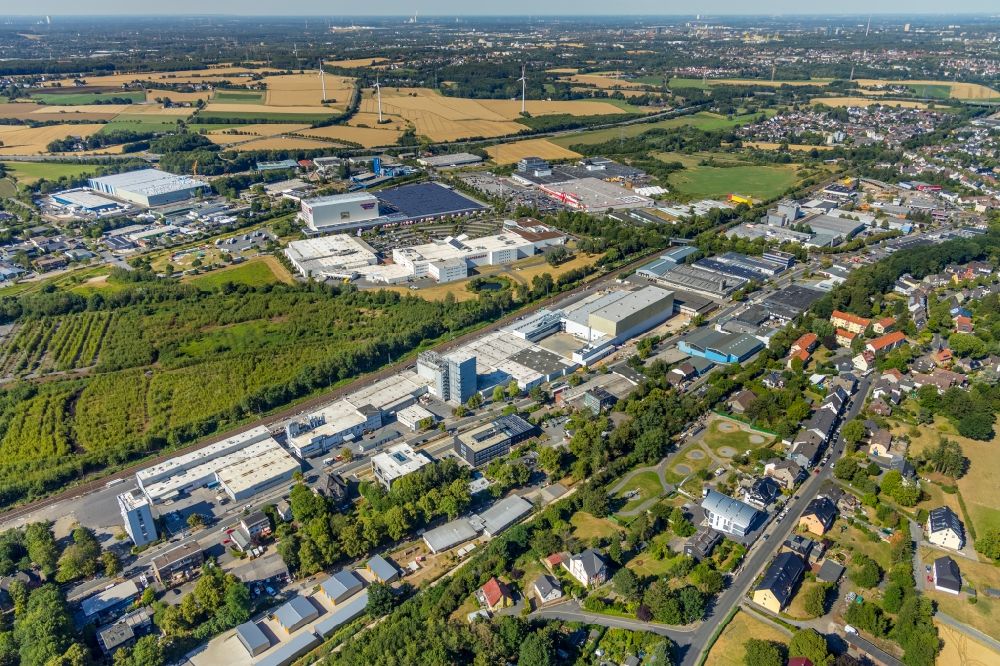 Luftaufnahme Witten - Firmengelände der ARDEX GmbH an der Friedrich-Ebert-Straße im Ortsteil Rüdinghausen in Witten im Bundesland Nordrhein-Westfalen, Deutschland