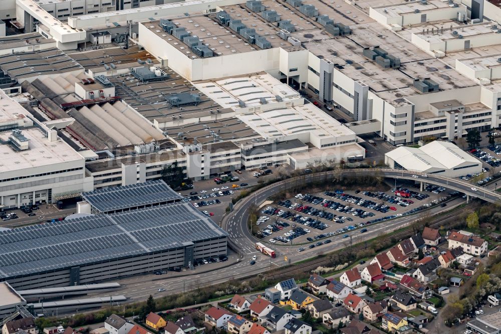 Neckarsulm aus der Vogelperspektive: Firmengelände der Audi AG in Neckarsulm im Bundesland Baden-Württemberg, Deutschland
