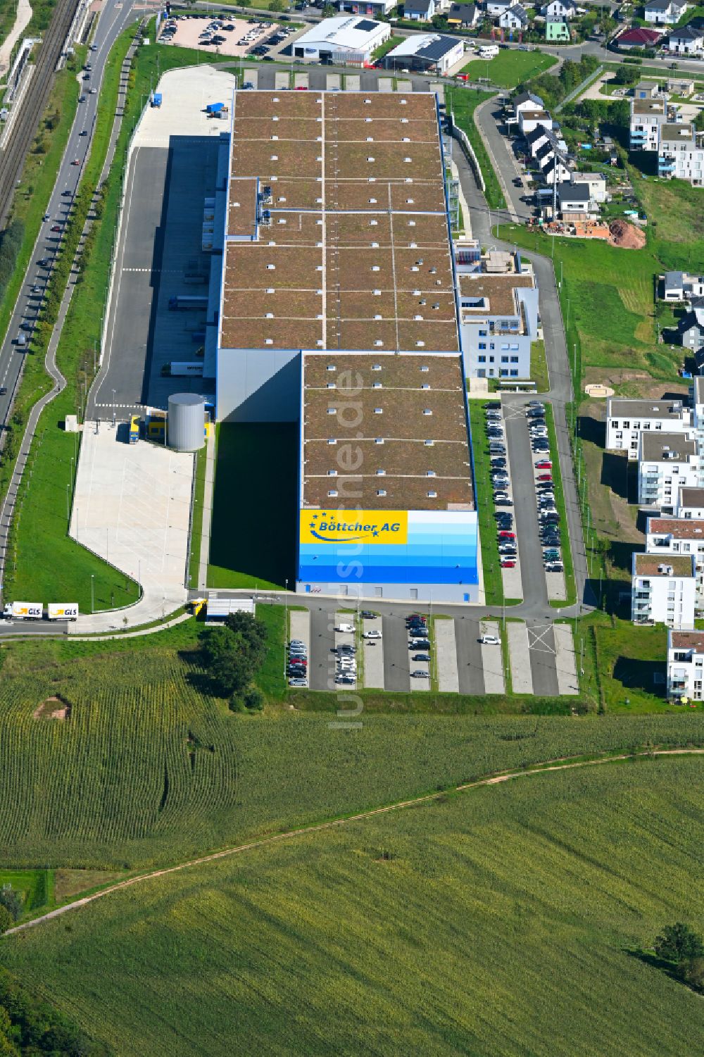 Zöllnitz von oben - Firmengelände der Böttcher AG in Zöllnitz im Bundesland Thüringen, Deutschland