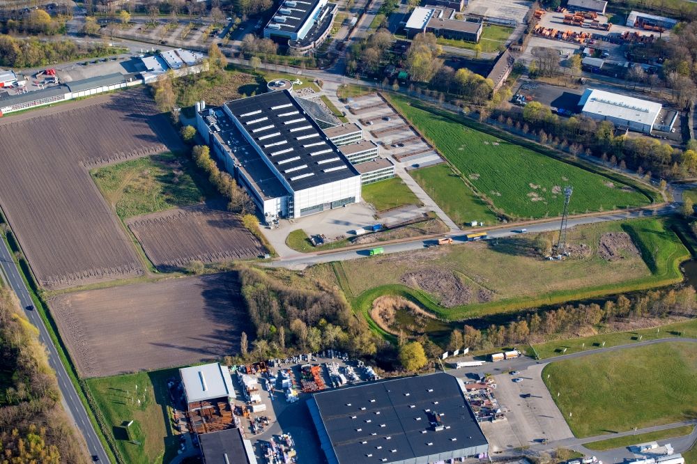Stade von oben - Firmengelände der CFK Nord im Ortsteil Ottenbeck in Stade im Bundesland Niedersachsen, Deutschland