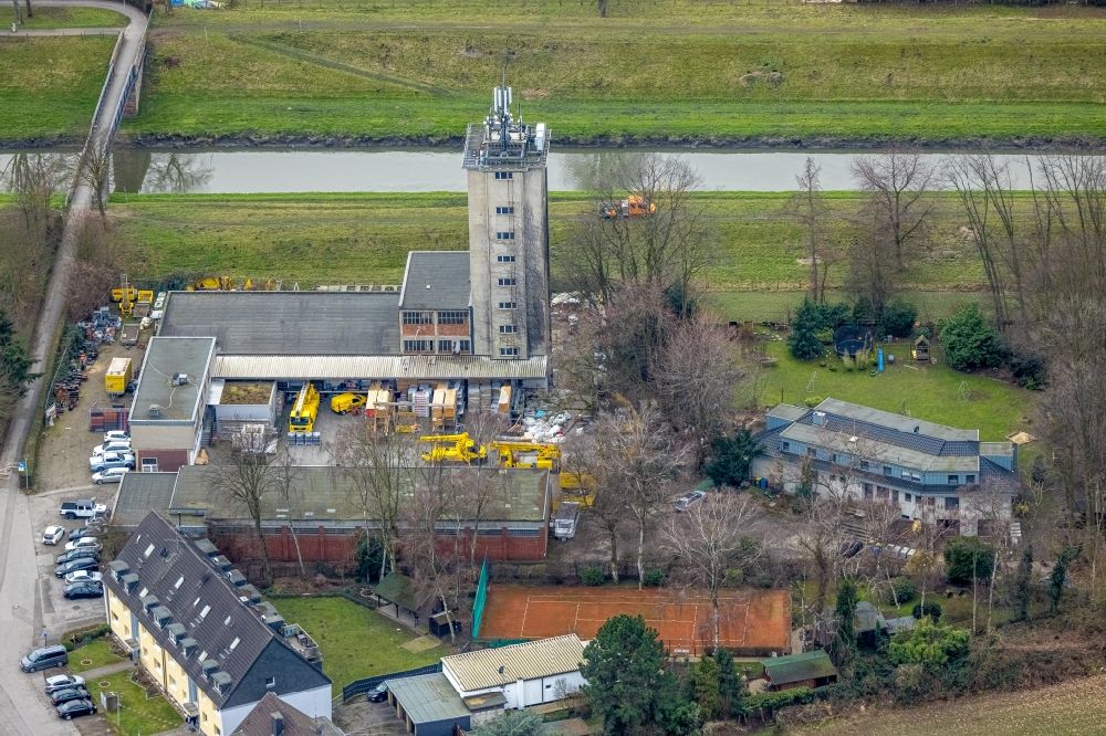 Luftbild Oberhausen - Firmengelände der Dachdecker Mark Notthoff in Oberhausen im Bundesland Nordrhein-Westfalen, Deutschland