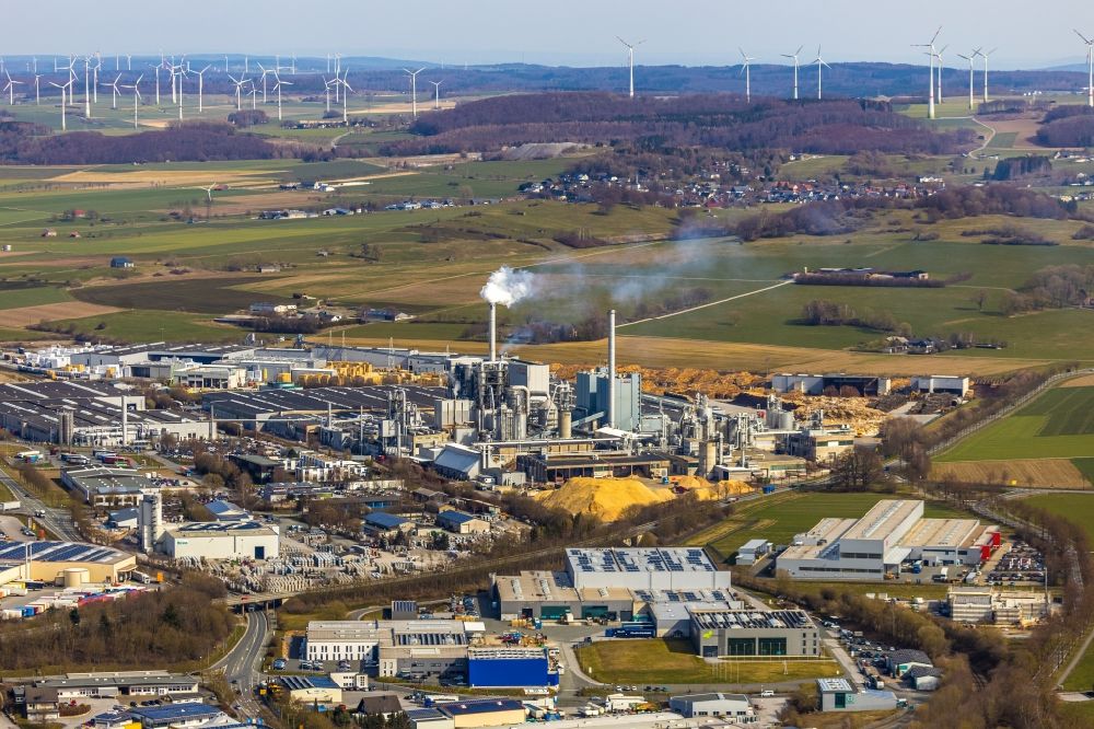 Luftbild Brilon - Firmengelände der der EGGER Holzwerkstoffe Brilon GmbH & Co. KG in Brilon im Bundesland Nordrhein-Westfalen, Deutschland