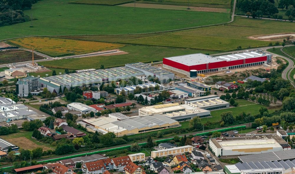 Luftaufnahme Kenzingen - Firmengelände der der Freyler Industriebau in Kenzingen im Bundesland Baden-Württemberg, Deutschland