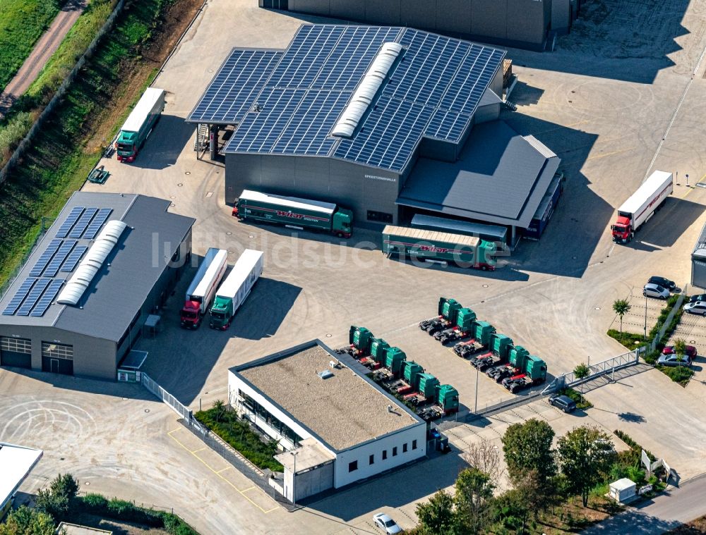 Luftbild Ettenheim - Firmengelände der der Spedition Wildt in Ettenheim im Bundesland Baden-Württemberg, Deutschland
