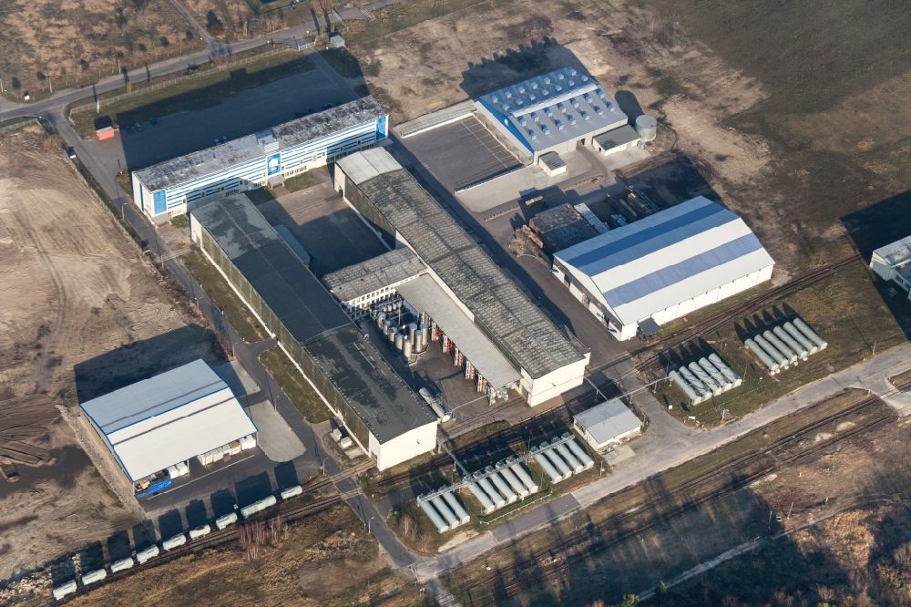 Vetschau Spreewald von oben - Firmengelände der der Walter Schmidt GmbH in Vetschau/Spreewald im Bundesland Brandenburg