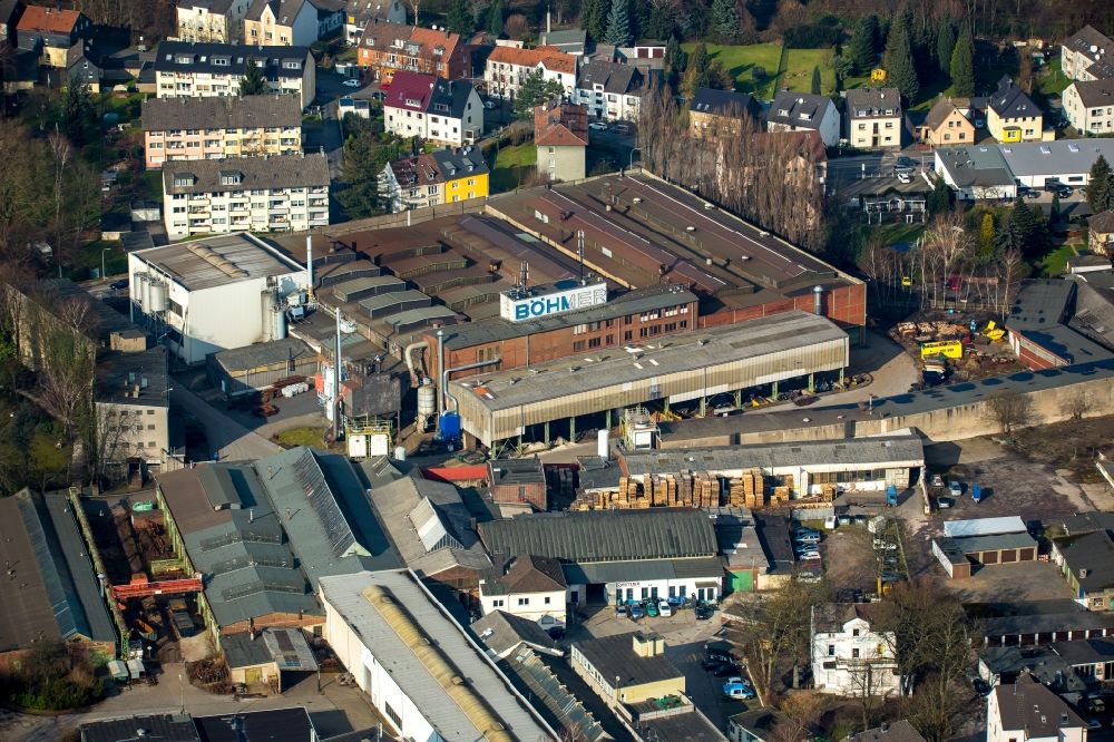 Luftbild Witten - Firmengelände der ehemaligen Eisenwerke Böhmer an der Annenstraße in Witten im Bundesland Nordrhein-Westfalen