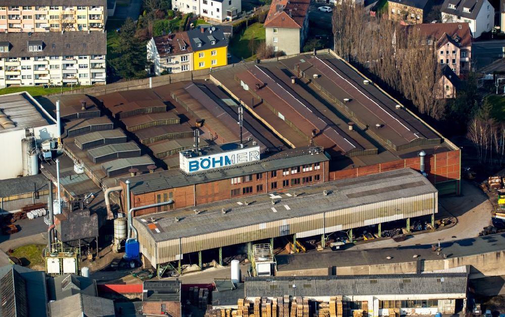 Witten von oben - Firmengelände der ehemaligen Eisenwerke Böhmer an der Annenstraße in Witten im Bundesland Nordrhein-Westfalen