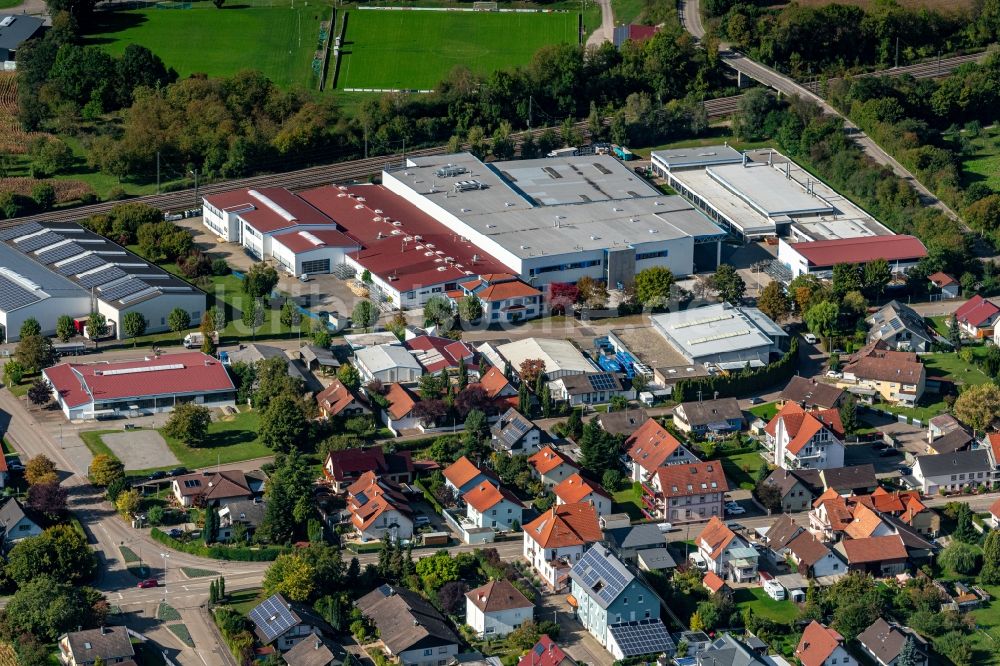 Luftbild Mahlberg - Firmengelände der Ehret Aluminiumfenster in Mahlberg im Bundesland Baden-Württemberg, Deutschland