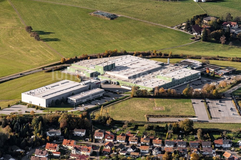 Luftbild Oberndorf am Neckar - Firmengelände der exeron GmbH Industrieanlagen in Oberndorf am Neckar im Bundesland Baden-Württemberg, Deutschland