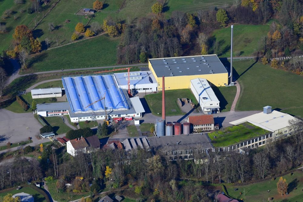 Wehr von oben - Firmengelände der Firma Celanese in Wehr im Bundesland Baden-Württemberg, Deutschland