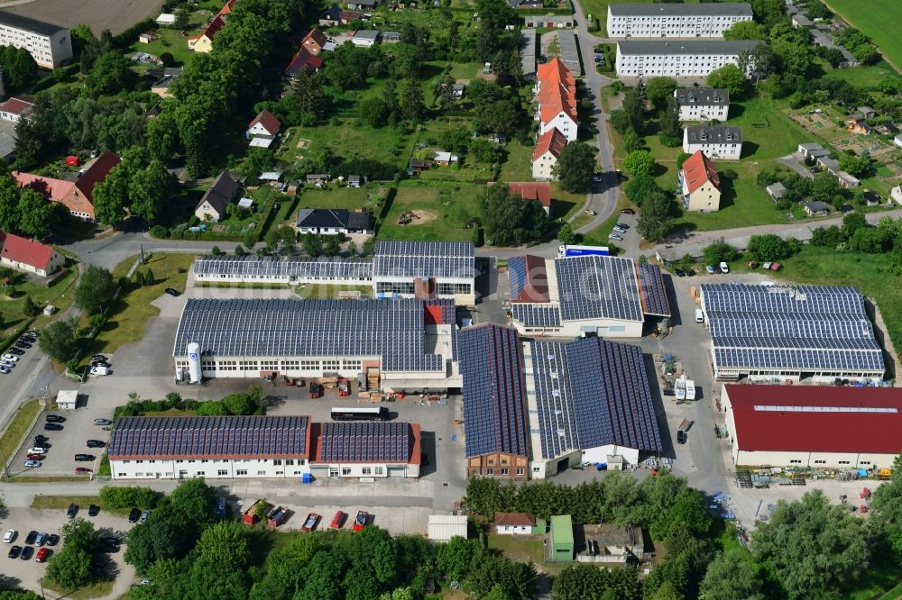 Luftbild Brüsewitz - Firmengelände der Flintab GmbH und der LTA Anlagentechnik GmbH in Brüsewitz im Bundesland Mecklenburg-Vorpommern, Deutschland