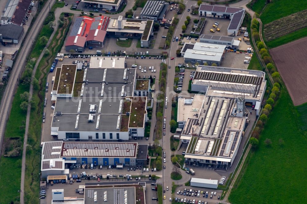 Luftaufnahme Haslach im Kinzigtal - Firmengelände der foboha in Haslach im Kinzigtal im Bundesland Baden-Württemberg, Deutschland