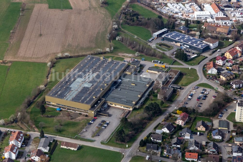Maulburg aus der Vogelperspektive: Firmengelände der Global Safety Textiles in Maulburg im Bundesland Baden-Württemberg, Deutschland
