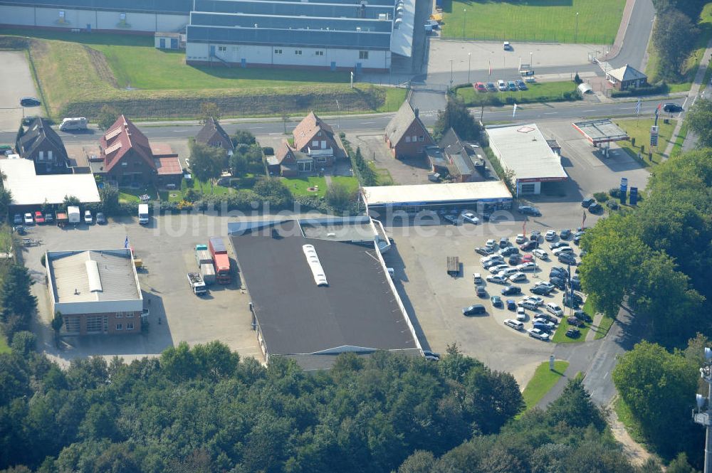Luftbild Papenburg / Niedersachsen - Firmengelände der Hermann Bunte GmbH & Co. KG im Gewerbegebiet an der Bahnhofstraße in Papenburg / Niedersachsen