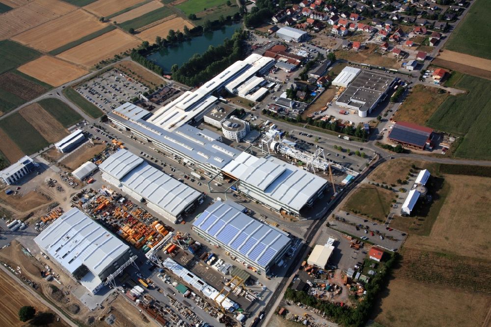 Schwanau von oben - Firmengelände der Herrenknecht AG in Schwanau im Bundesland Baden-Württemberg, Deutschland