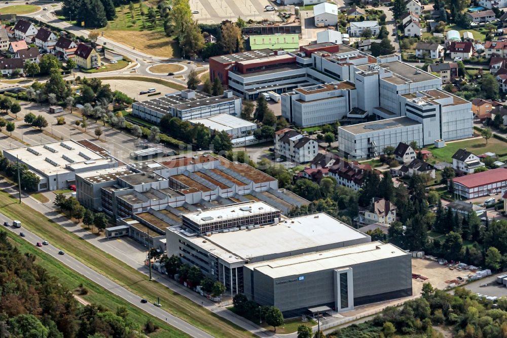 Maulburg von oben - Firmengelände der (hinten)Endress+Hauser SE+Co. KG, in Maulburg im Bundesland Baden-Württemberg, Deutschland