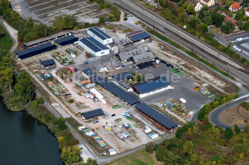 Luftaufnahme Gemünden am Main - Firmengelände der SD Industrieservice UG an der Kesslerstraße im Ortsteil Massenbuch in Gemünden am Main im Bundesland Bayern, Deutschland