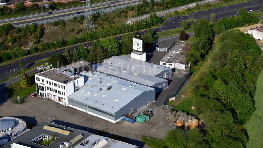 Luftaufnahme Windhagen - Firmengelände der JK-International GmbH in Windhagen im Bundesland Rheinland-Pfalz, Deutschland