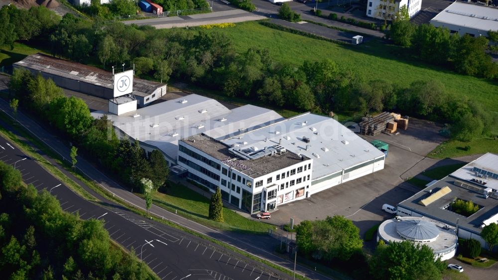 Windhagen von oben - Firmengelände der JK-International GmbH in Windhagen im Bundesland Rheinland-Pfalz, Deutschland