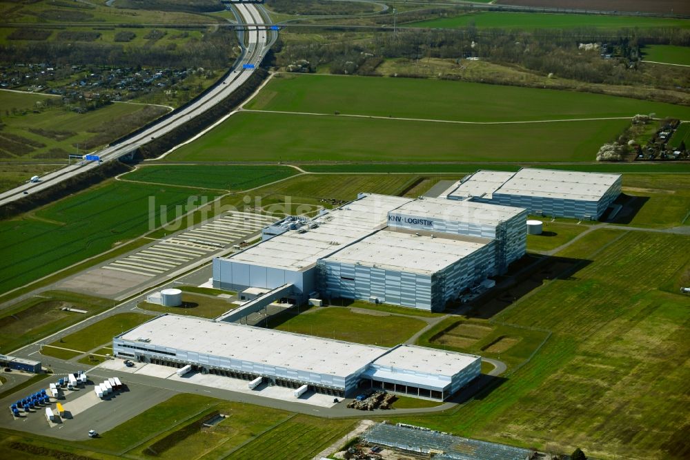 Luftbild Erfurt - Firmengelände der KNV Zeitfracht GmbH im Gewerbegebiet an der Ferdinand-Jühlke-Straße in Erfurt im Bundesland Thüringen, Deutschland