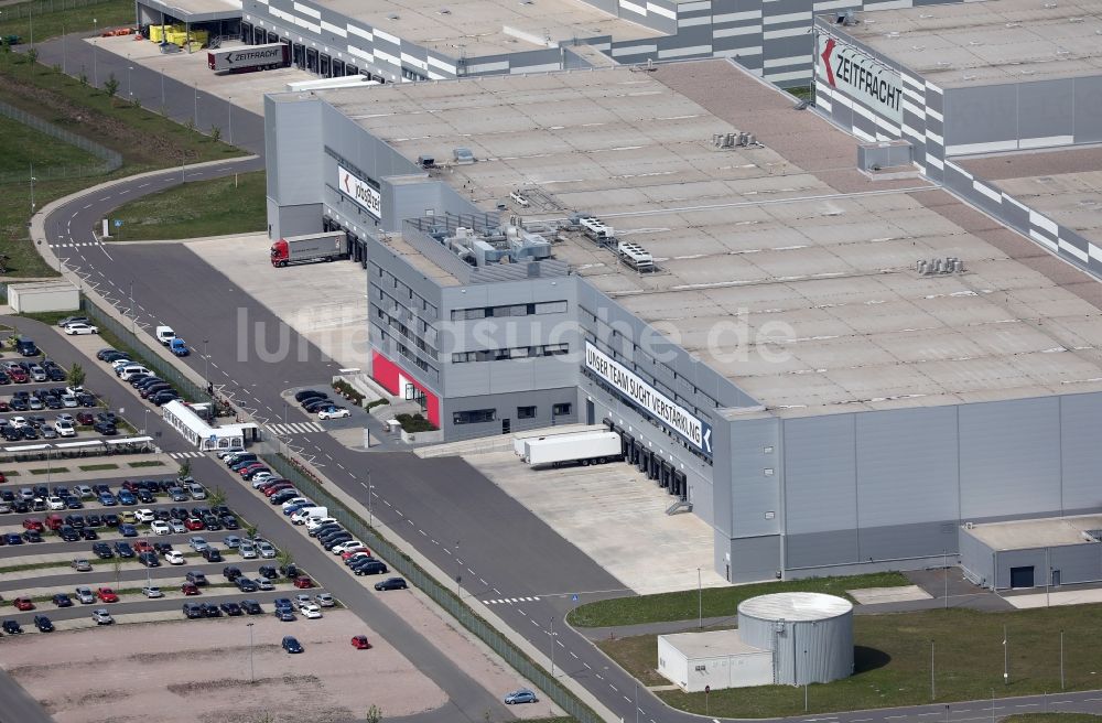 Luftaufnahme Erfurt - Firmengelände der KNV Zeitfracht GmbH im Gewerbegebiet an der Ferdinand-Jühlke-Straße in Erfurt im Bundesland Thüringen, Deutschland