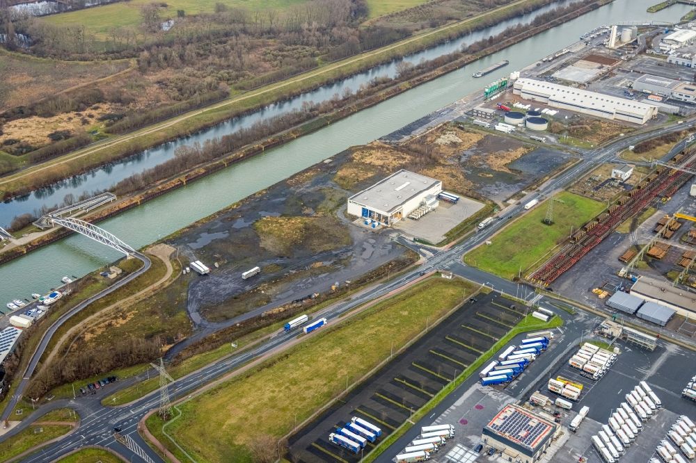Luftaufnahme Hamm - Firmengelände der Lanfer Logistik in Hamm im Bundesland Nordrhein-Westfalen, Deutschland
