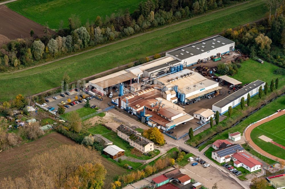 Luftaufnahme Ettenheim - Firmengelände der Meiko Eisengießerei GmbH in Ettenheim im Bundesland Baden-Württemberg, Deutschland